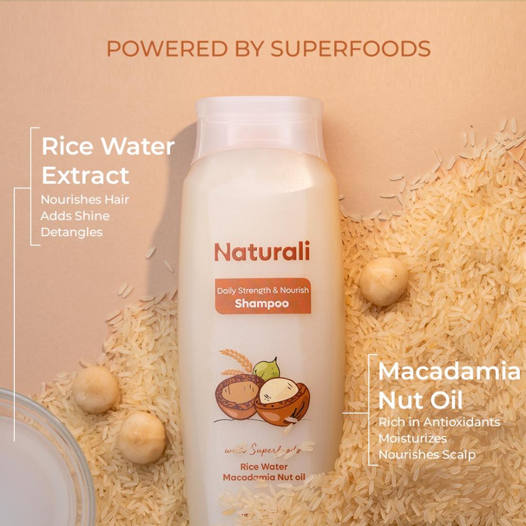 Naturali Daily Strength & Nourish Shampoo, Nourishes & Strengthens Hair | Grocsy