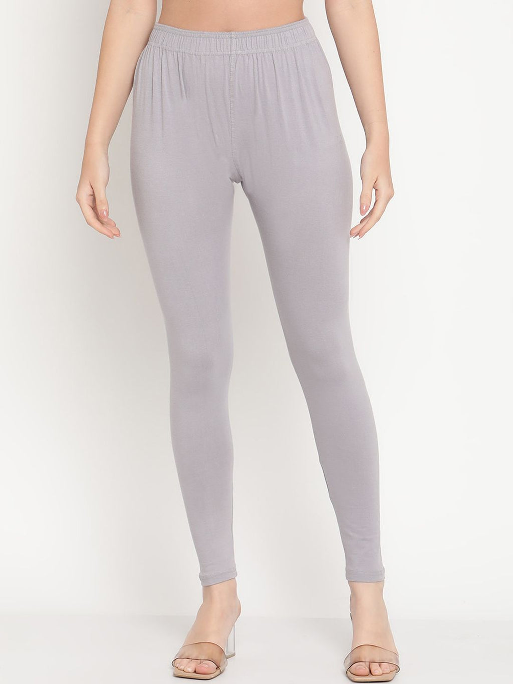 TAG 7 Women Set of 2 Blue & Grey Ankle Length Leggings | Grocsy