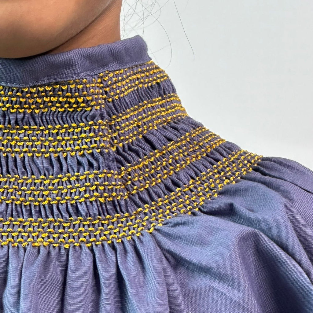 ArthLife Indigo Smocked Dress | Grocsy