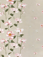Story@home Beige & Red Floral Flat 240 TC 1 Double Bedsheet with 2 Pillow Covers | Grocsy