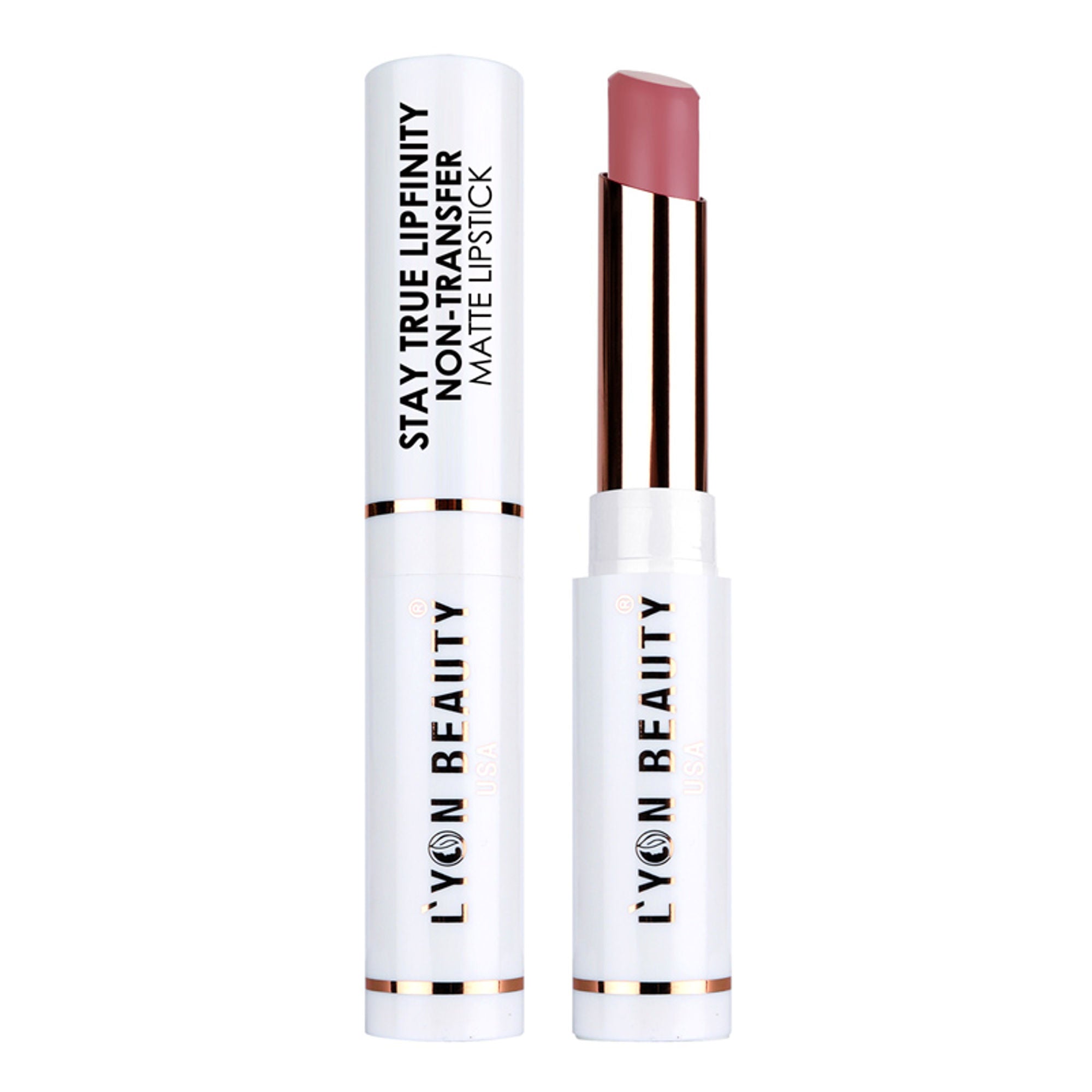 Lyon Beauty Stay True Lipfinity Non Transfer Matte Lipstick - Nude Rose 02 | Grocsy