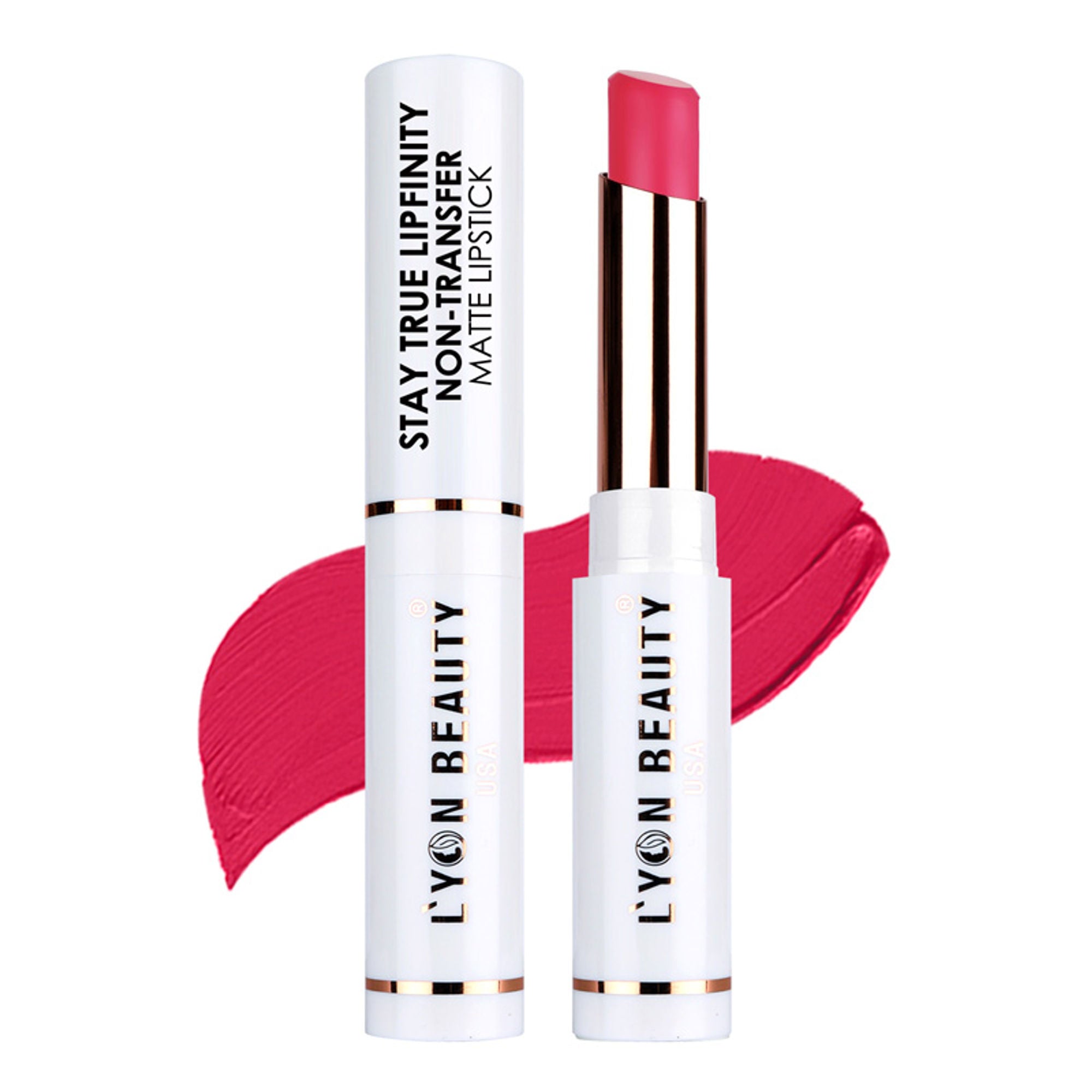 Lyon Beauty Stay True Lipfinity Non Transfer Matte Lipstick - Magenta 03 | Grocsy