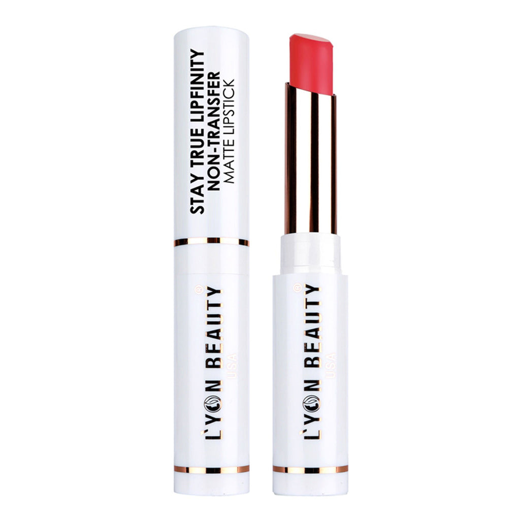 Lyon Beauty Stay True Lipfinity Non Transfer Matte Lipstick - Fuschia Peach 04 | Grocsy
