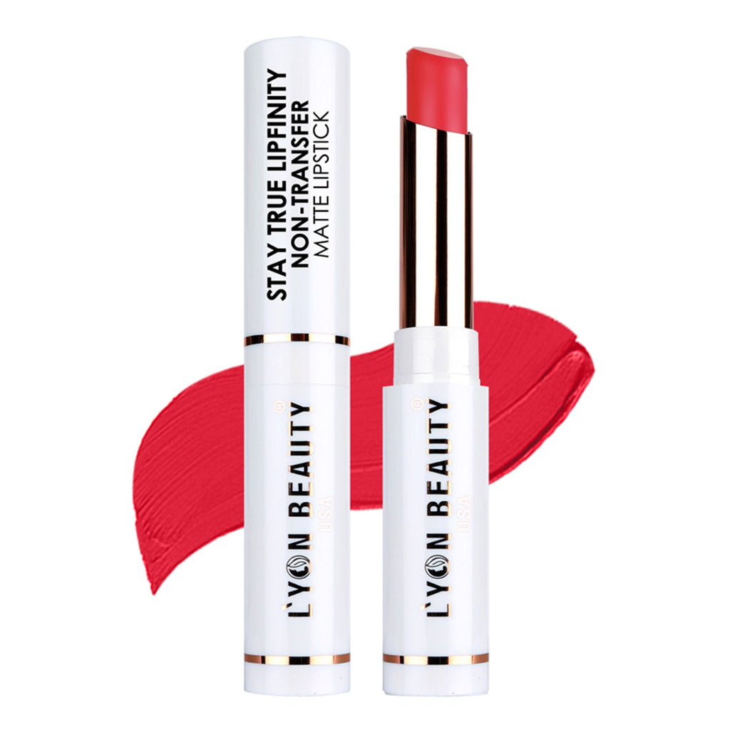 Lyon Beauty Stay True Lipfinity Non Transfer Matte Lipstick - Fuschia Peach 04 | Grocsy