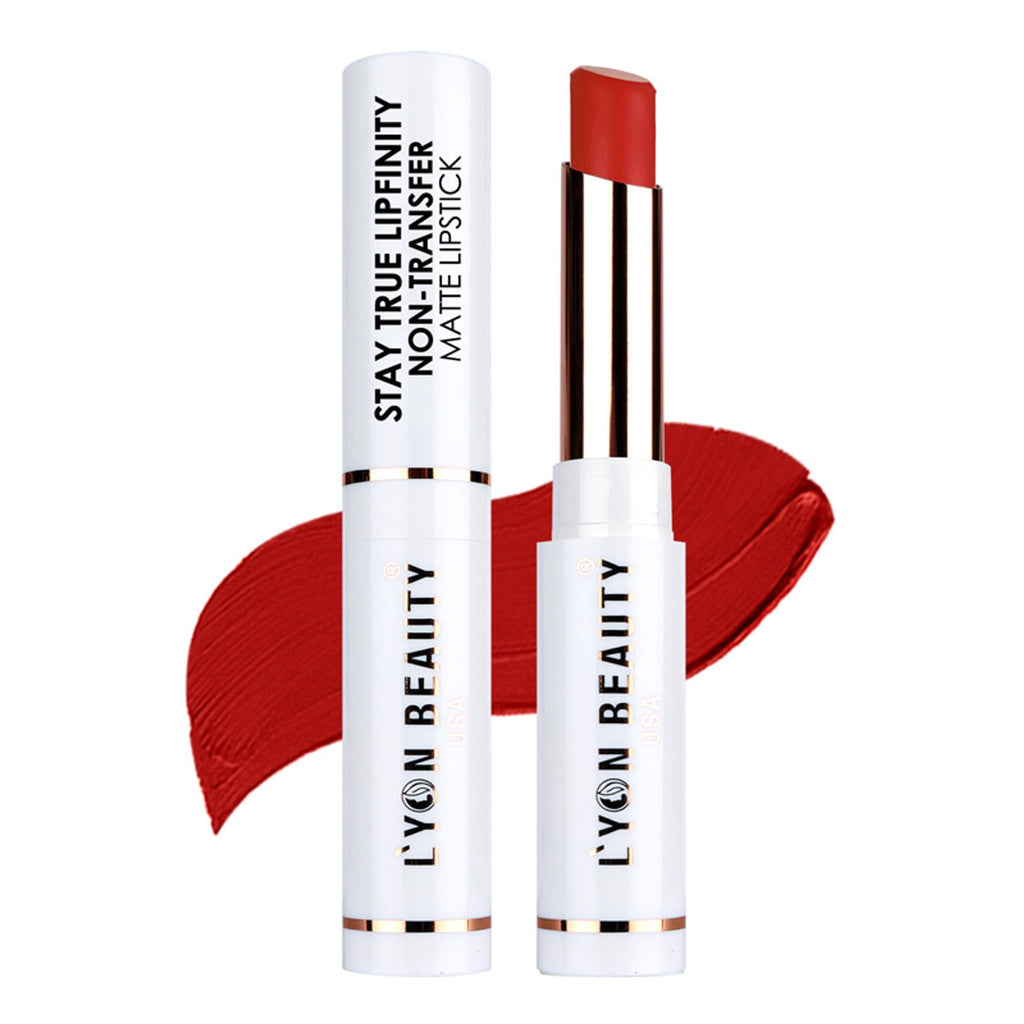 Lyon Beauty Stay True Lipfinity Non Transfer Matte Lipstick - Orange Red 06 | Grocsy