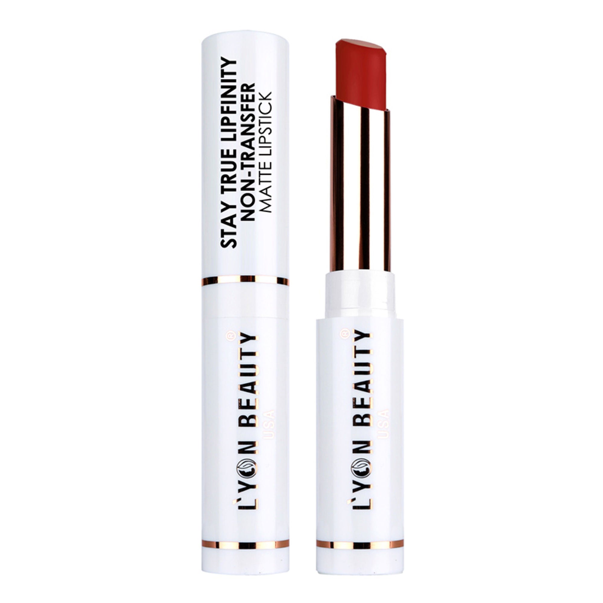 Lyon Beauty Stay True Lipfinity Non Transfer Matte Lipstick - Hot Red 07 | Grocsy