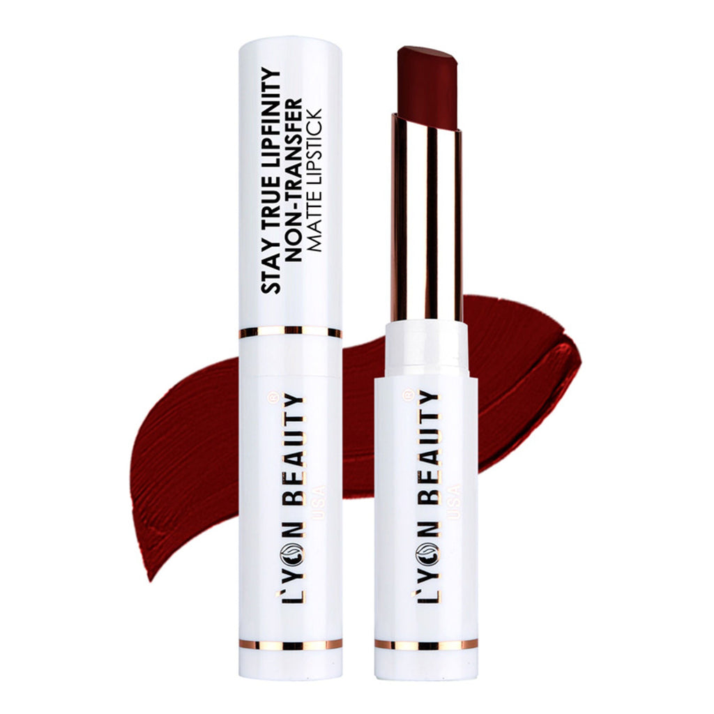 Lyon Beauty Stay True Lipfinity Non Transfer Matte Lipstick - Maroon 10 | Grocsy