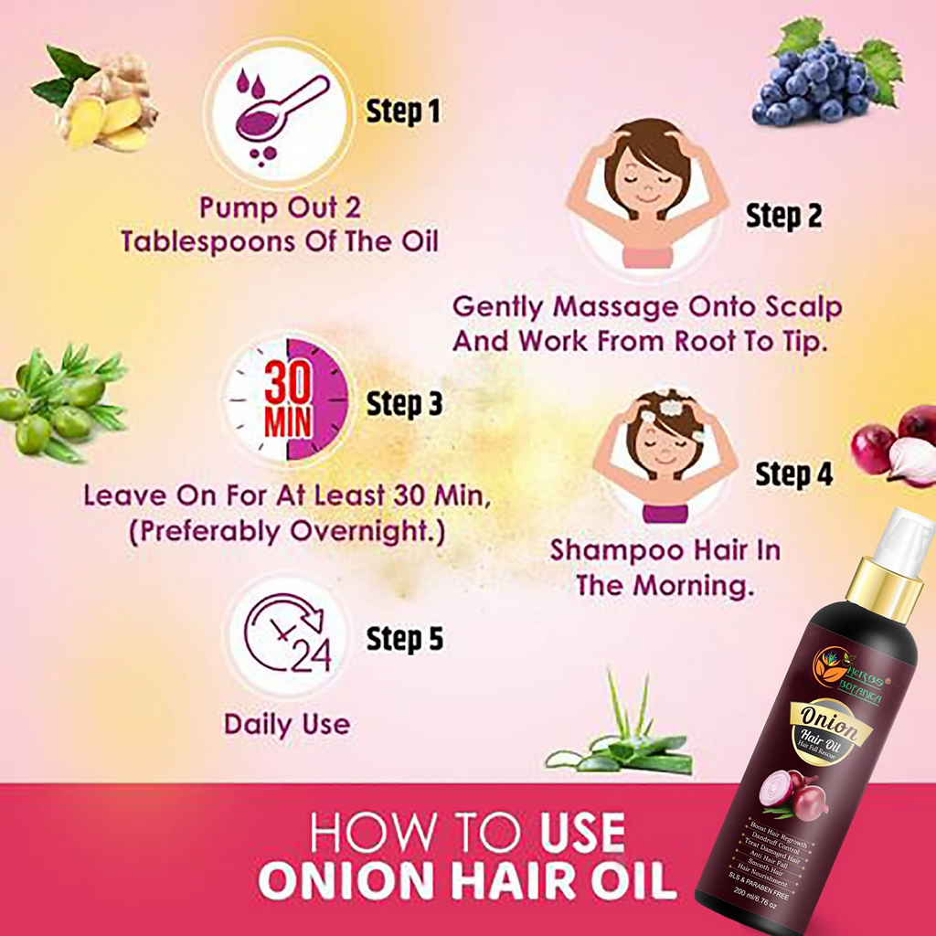 Herbs Botanica Red Onion Hair Oil | Grocsy