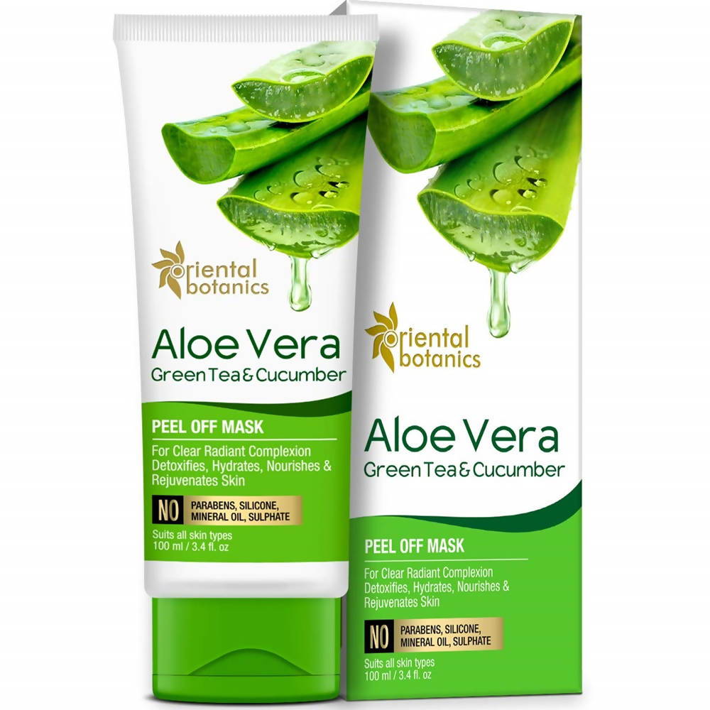 Oriental Botanics Aloe Vera Green Tea & Cucumber Peel Off Mask | Grocsy