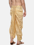 Sethukrishna Gold-Coloured Embroidered Dhoti Pant For Men | Grocsy