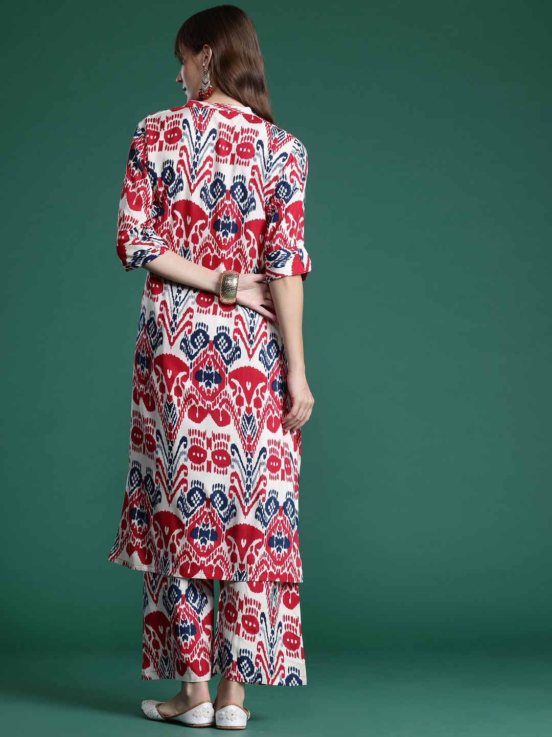 Indo Era Ethnic Motifs Printed Kurta with Palazzos | Grocsy