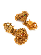 Aadita Gold-Toned Stone-Studded Temple Jewelry Set | Grocsy