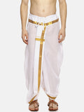 Sethukrishna Men White Solid Readymade Dhoti | Grocsy