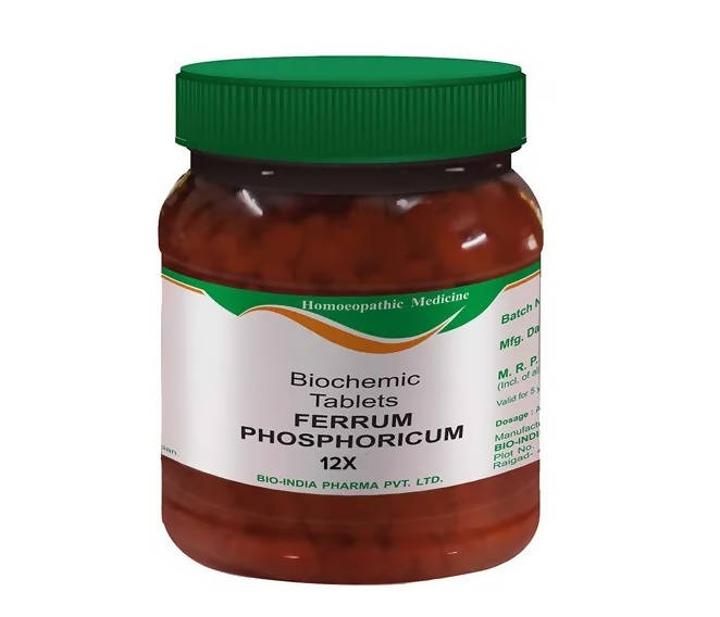 Bio India Homeopathy Ferrum Phosphoricum Biochemic Tablets | Grocsy