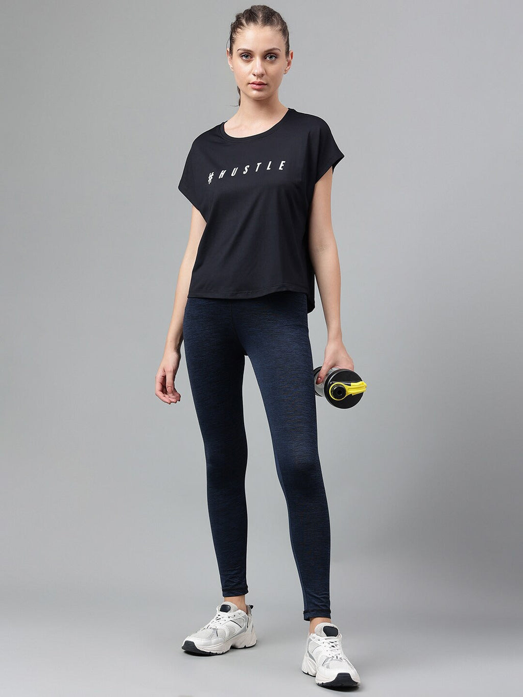 MKH Typography Printed Extended Sleeves Dri-FIT Relaxed Fit T-shirt | Grocsy