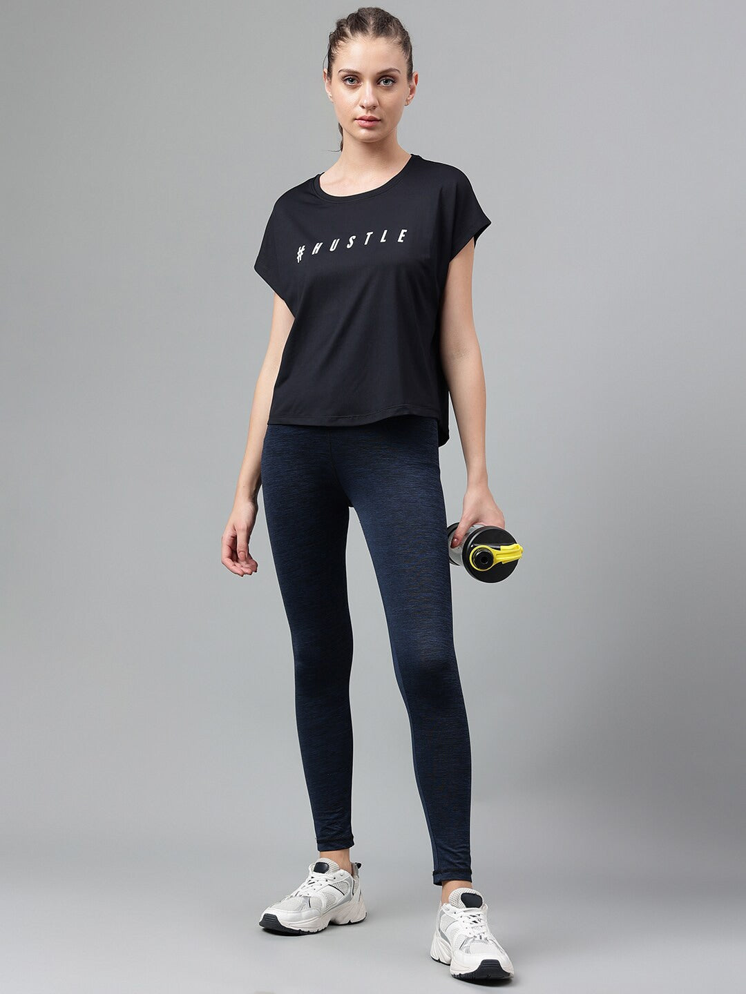 MKH Typography Printed Extended Sleeves Dri-FIT Relaxed Fit T-shirt | Grocsy