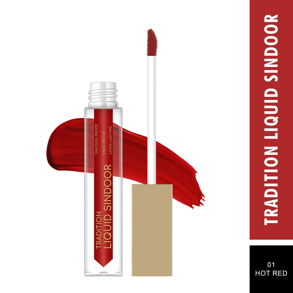 Swiss Beauty Tradition Liquid Sindoor - Hot Red Color - 01 | Grocsy