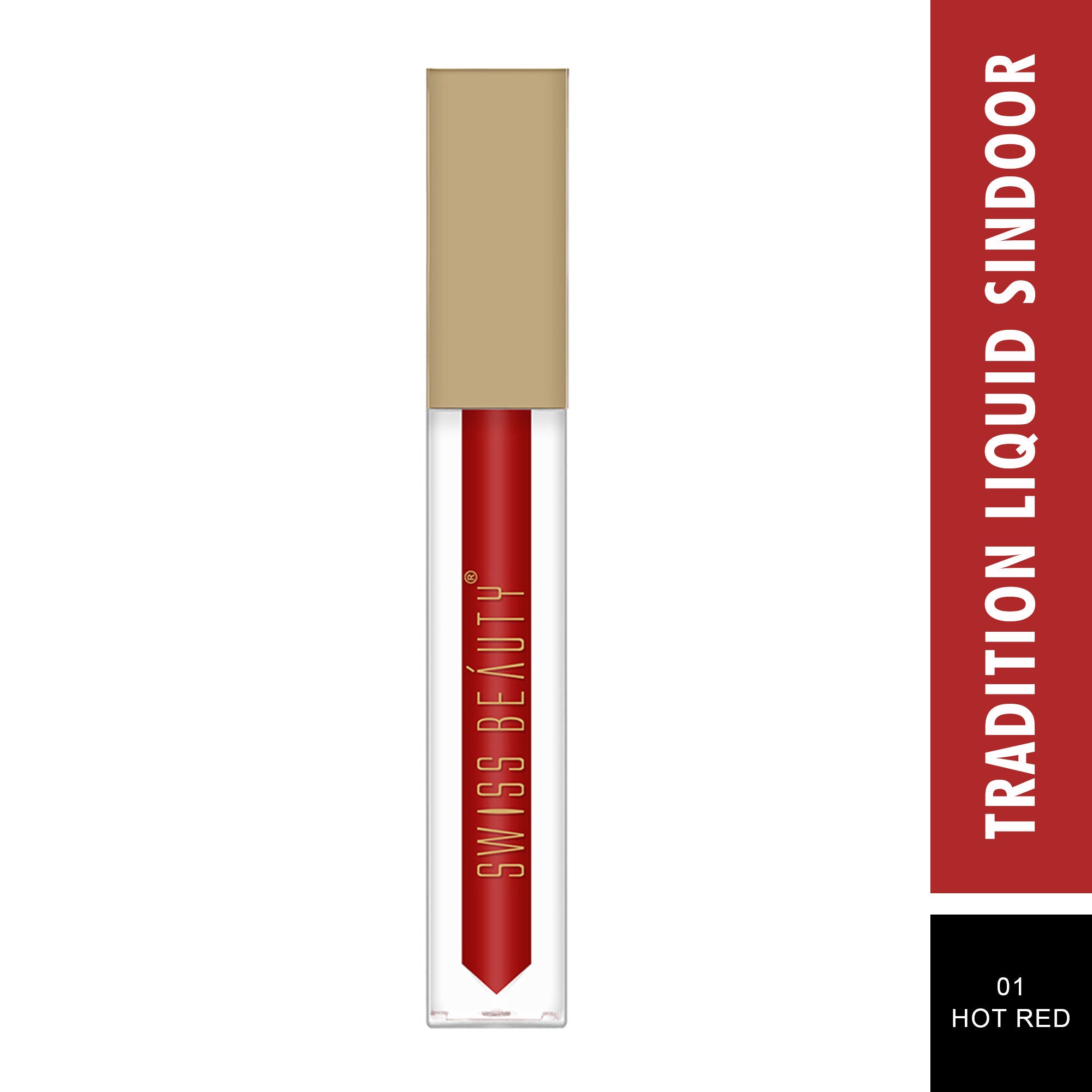 Swiss Beauty Tradition Liquid Sindoor - Hot Red Color - 01 | Grocsy