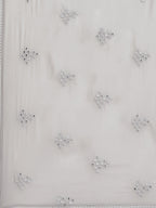 Tikhi Imli Grey Embroidered Mirror-Work Saree | Grocsy