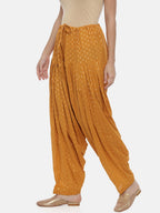 Souchii Tan Banarasi Thread Design Regular-Fit High-Rise Patiala | Grocsy
