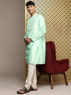 House of Pataudi Ethnic Motifs Printed Jashn Kurta | Grocsy