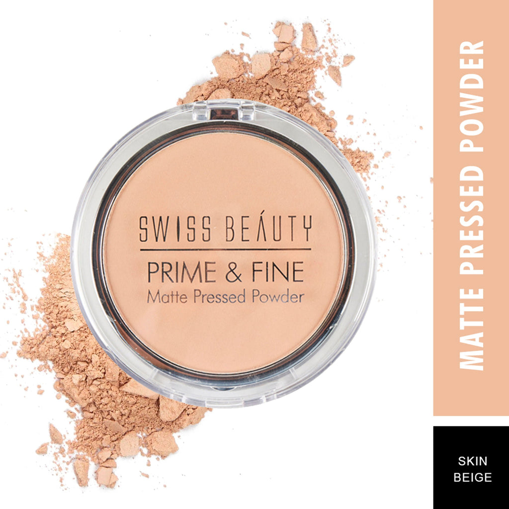 Swiss Beauty Prime & Fine Matte Pressed Powder - Warm Nude 05 | Grocsy