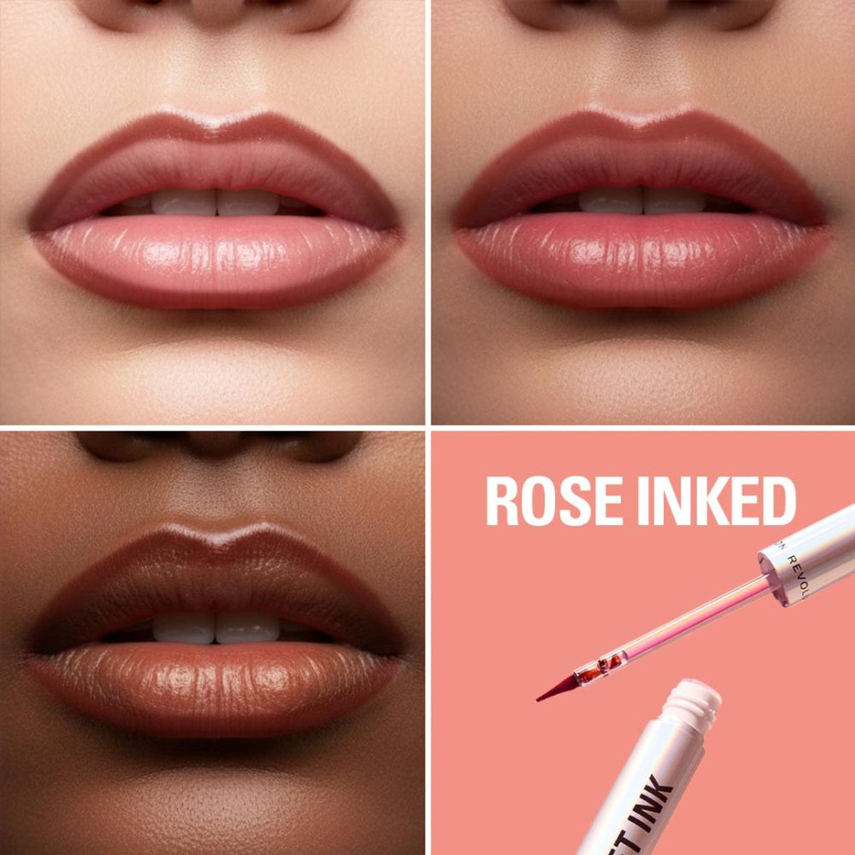 Makeup Revolution Lip Shift Ink Peel Off Lipliner Stain - Rose Inked | Grocsy
