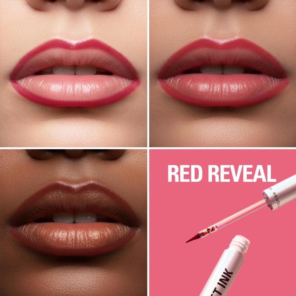 Makeup Revolution Lip Shift Ink Peel Off Lipliner Stain - Red Reveal | Grocsy