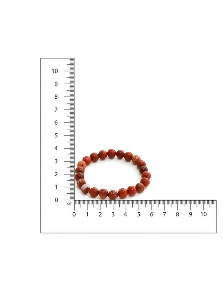 Red Jasper Elastic Bracelet - Ruby Raang | Grocsy