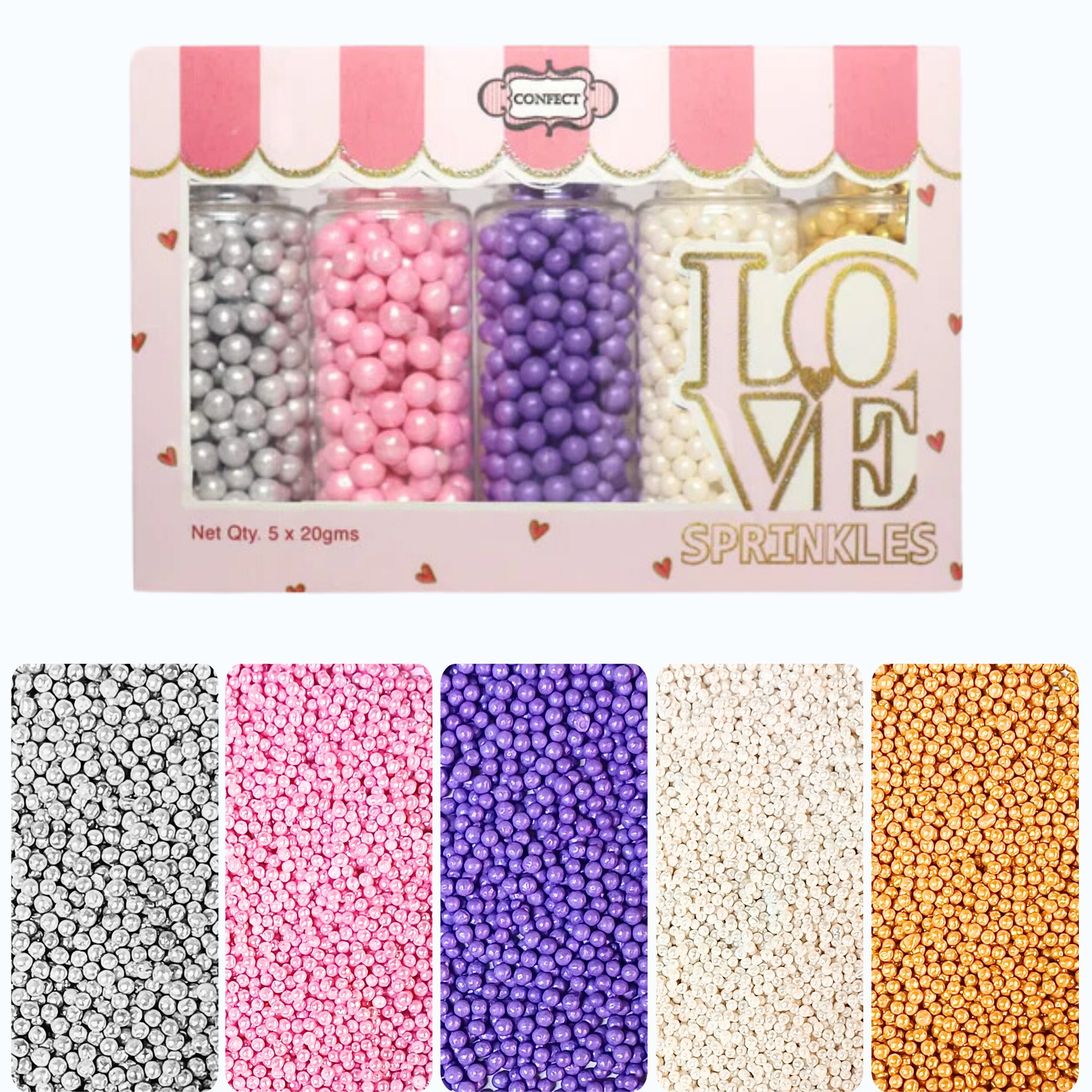 Confect Royal Unicorn Disco Balls Assorted Sprinkles (DB-07) | Grocsy
