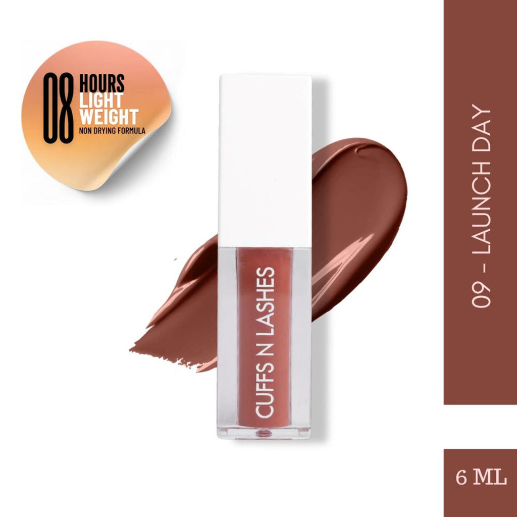 CUFFS N LASHES Matte Liquid Lipstick - 09 Launch Day | Grocsy