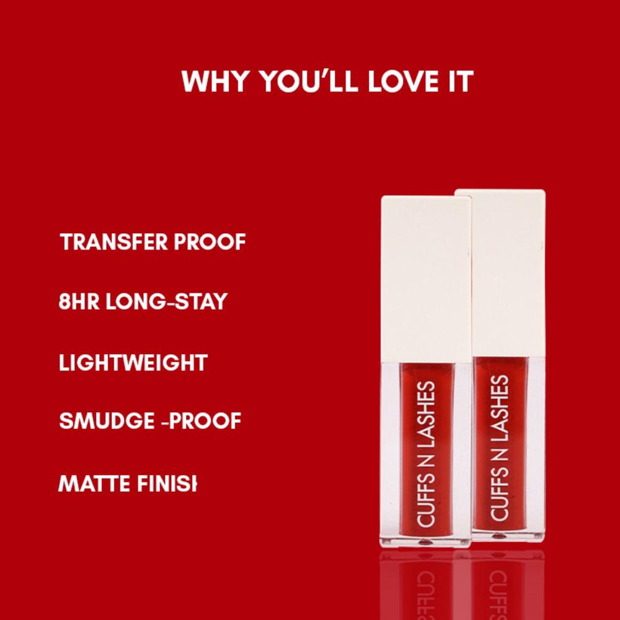 CUFFS N LASHES Matte Liquid Lipstick - 09 Launch Day | Grocsy