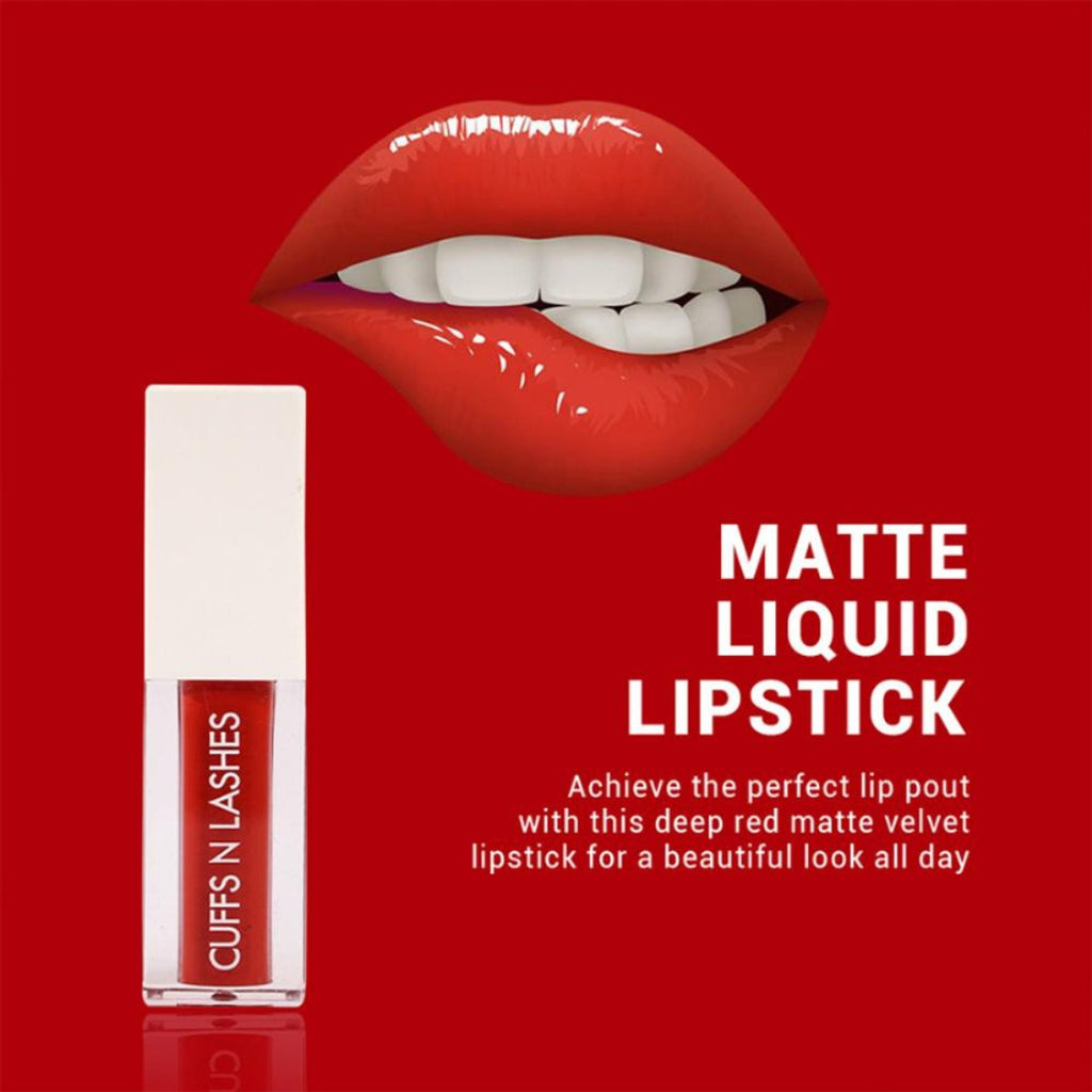 CUFFS N LASHES Matte Liquid Lipstick - 19 MLBB | Grocsy