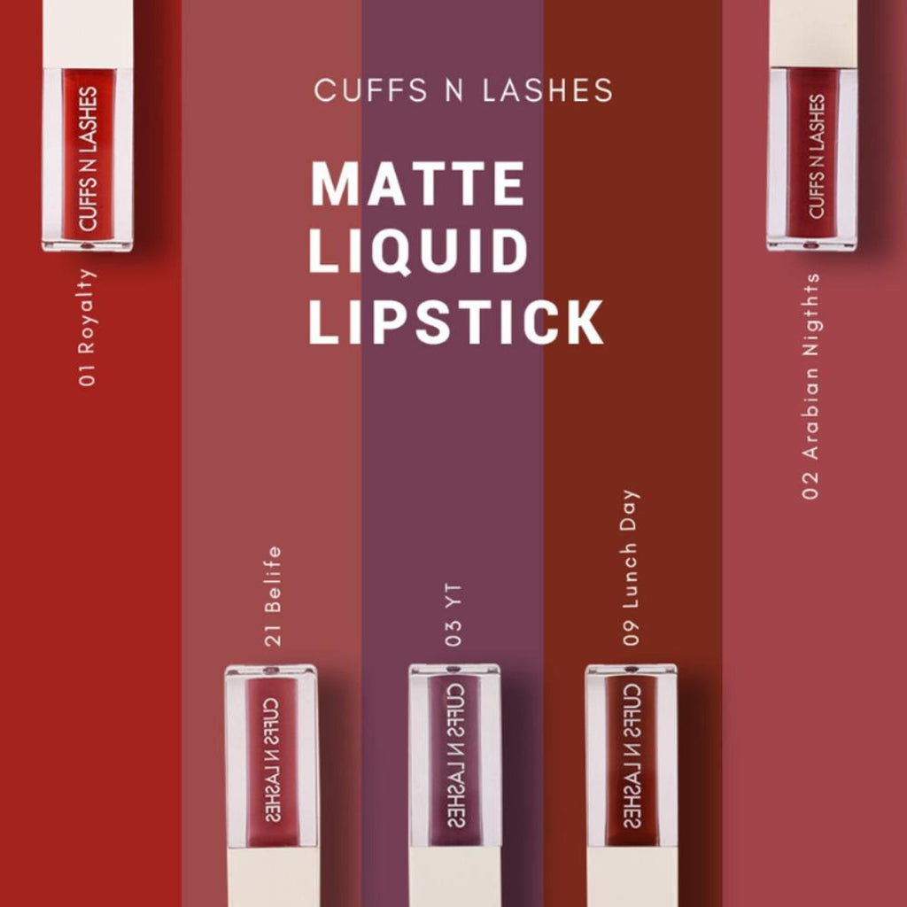 CUFFS N LASHES Matte Liquid Lipstick - 19 MLBB | Grocsy