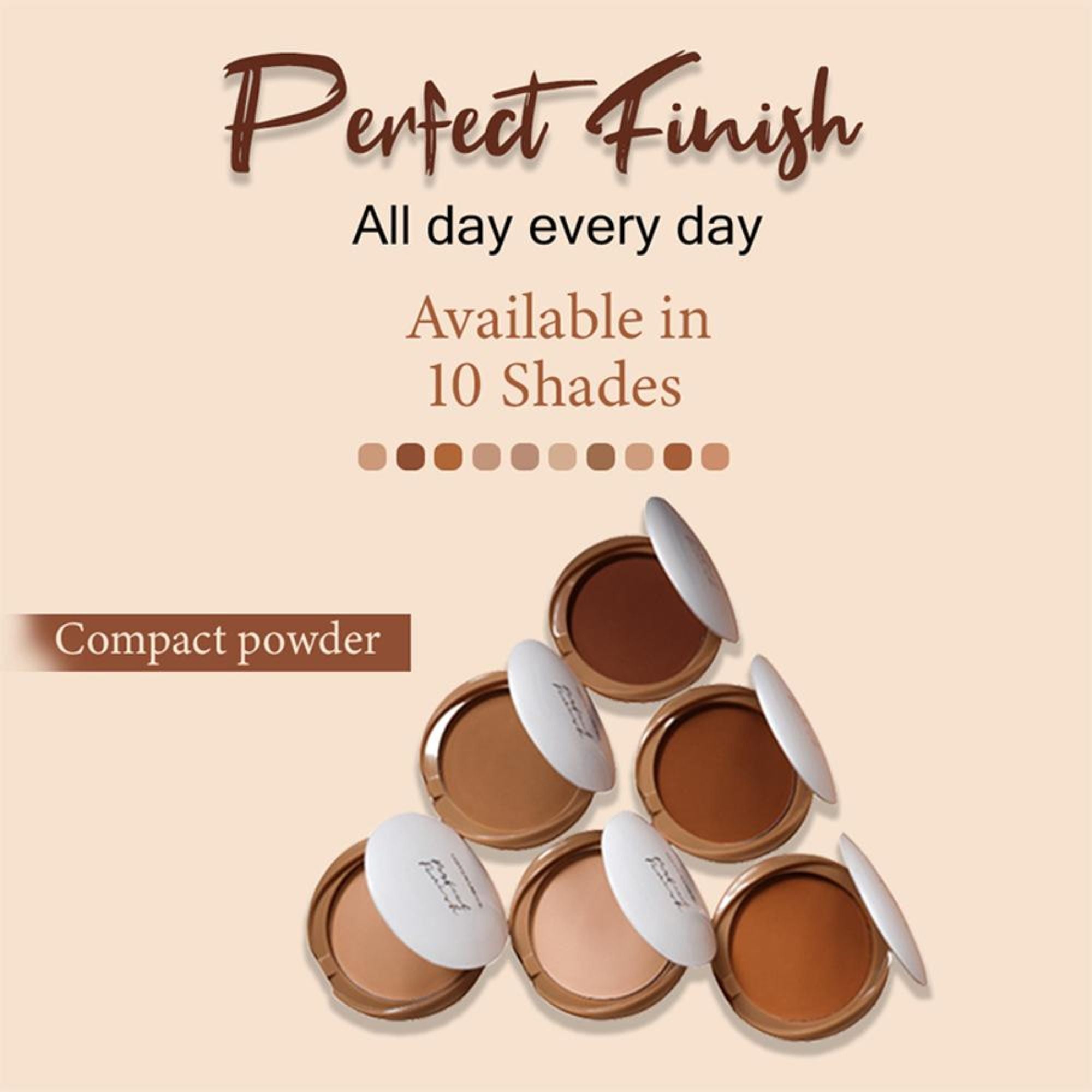 CUFFS N LASHES Perfect Finish Pressed Powder Compact With SPF 15 - 04 Golden Caramel | Grocsy