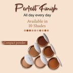 CUFFS N LASHES Perfect Finish Pressed Powder Compact With SPF 15 - 05 Light Medium | Grocsy