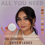 CUFFS N LASHES Perfect Finish Pressed Powder Compact With SPF 15 - 06 Medium | Grocsy