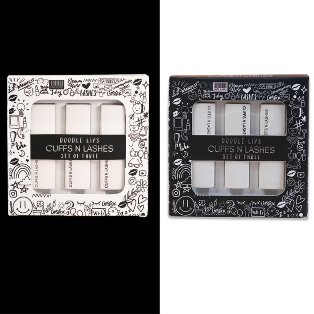 CUFFS N LASHES Doodle Lipstick Set - Set 01 | Grocsy