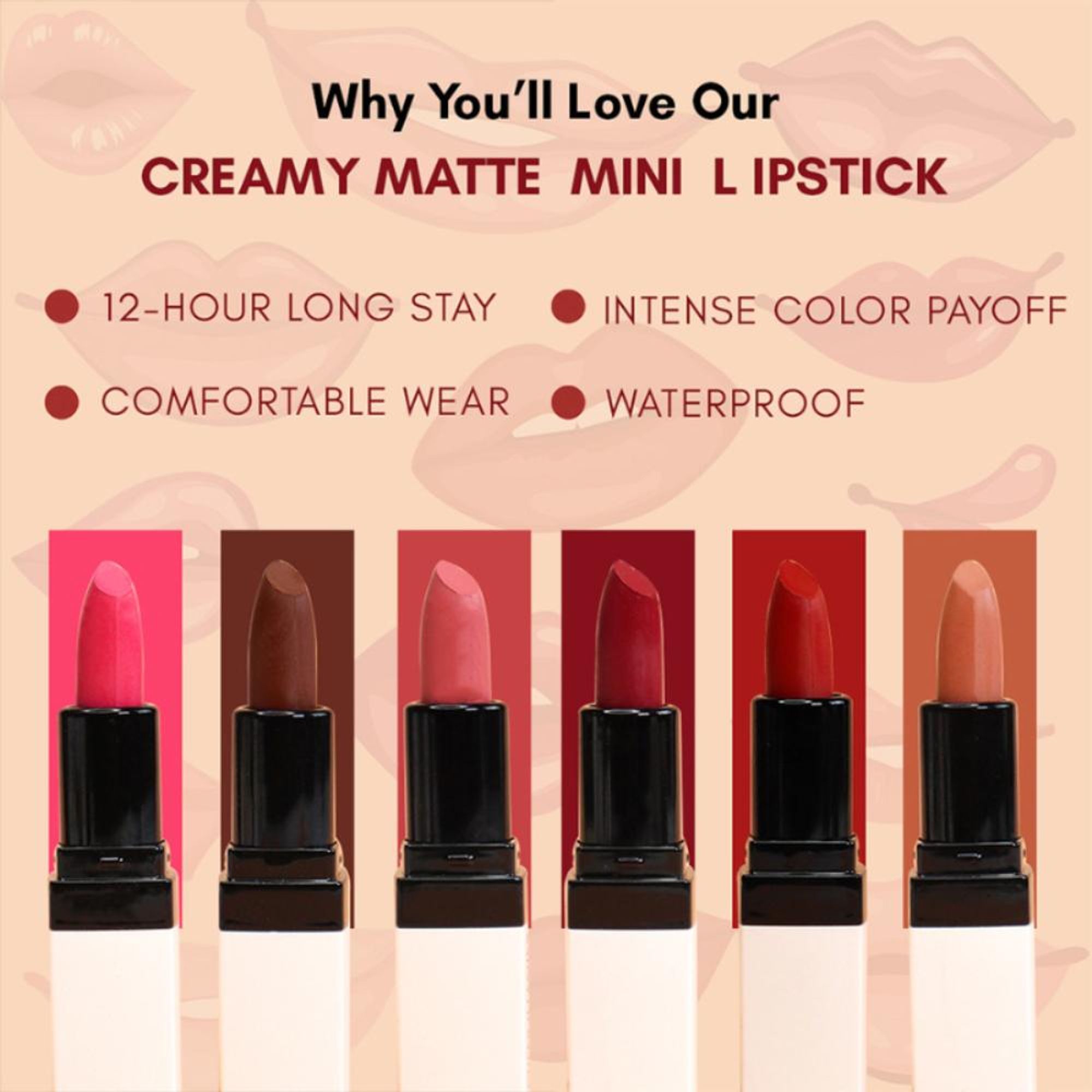 CUFFS N LASHES Doodle Lipstick Set - Set 04 | Grocsy
