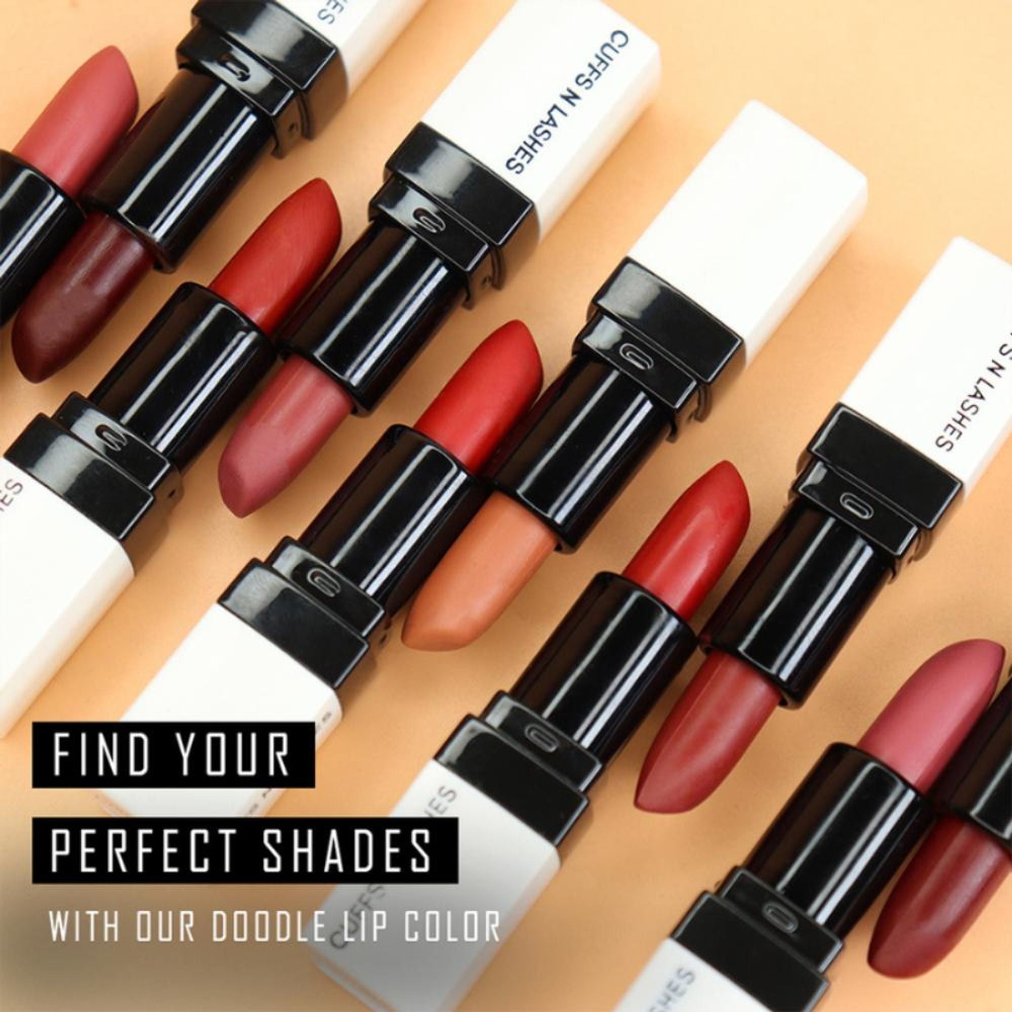 CUFFS N LASHES Doodle Lipstick Set - Set 04 | Grocsy
