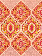 Dreamscape Pink Ethnic Motifs 144 TC Cotton 1 Queen Bedsheet with 2 Pillow Covers | Grocsy
