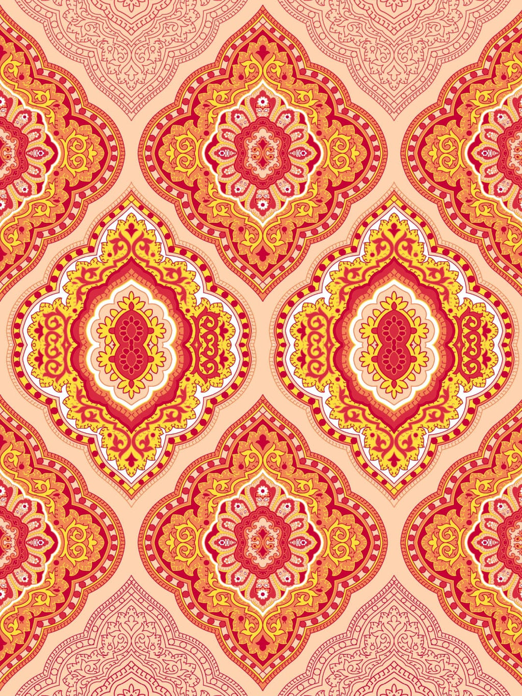 Dreamscape Pink Ethnic Motifs 144 TC Cotton Bedsheet with Pillow Covers | Grocsy