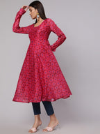 Aks Tie & Dyed Anarkali Kurta | Grocsy