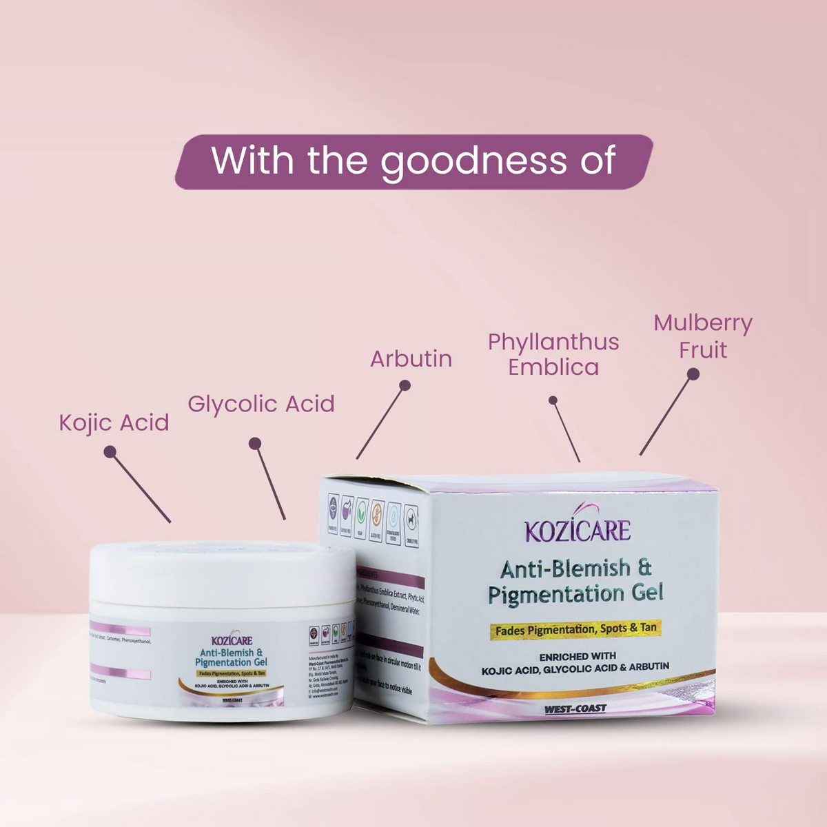 Healthvit Kozicare Anti-Blemish & Pigmentation Gel | Grocsy