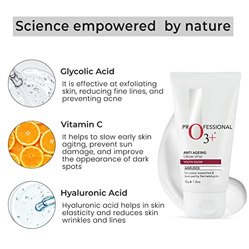 O3+ Dermal Zone Anti Ageing Cream SPF-60,50ml | Grocsy