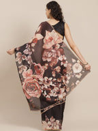 Sangria Floral Printed Saree | Grocsy