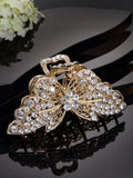 Panash Women Gold-Toned & White Embellished Claw Clip | Grocsy