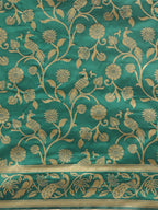Saree Mall Teal Green & Golden Woven Design Banarasi Saree | Grocsy