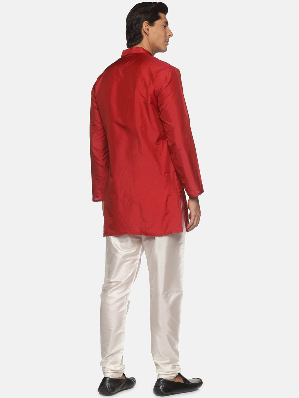 Sethukrishna Men Maroon Kurta with Pyjamas | Grocsy