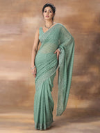 kasee Floral Embroidered Belted Saree | Grocsy
